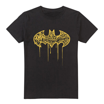 Black - Front - Batman Mens Graffiti Logo T-Shirt