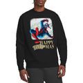 Black - Lifestyle - Spider-Man Unisex Adult Happy Thwipmas Christmas Window Sweatshirt