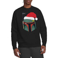 Black - Lifestyle - Star Wars Unisex Adult Boba Fett Santa Hat Christmas Sweatshirt