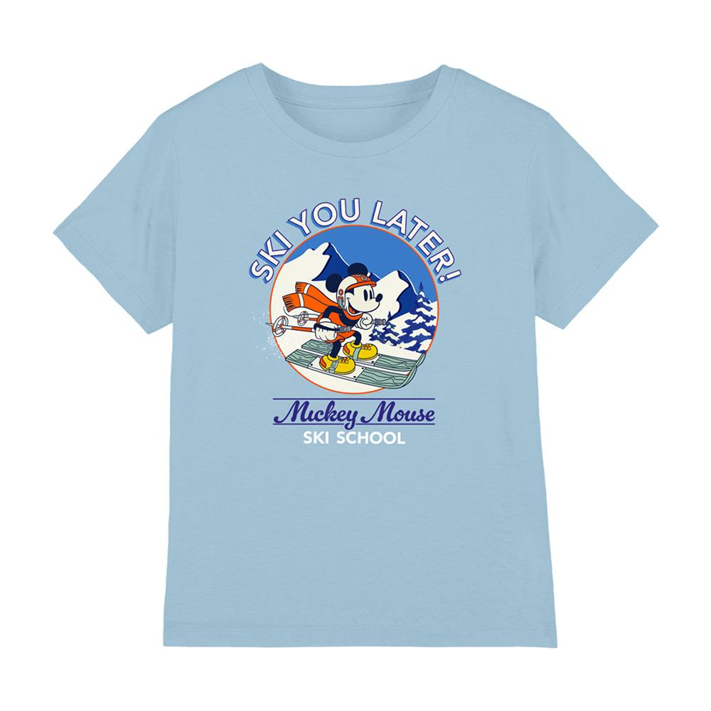 Light Blue - Front - Disney Childrens-Kids Ski You Later! Mickey Mouse T-Shirt