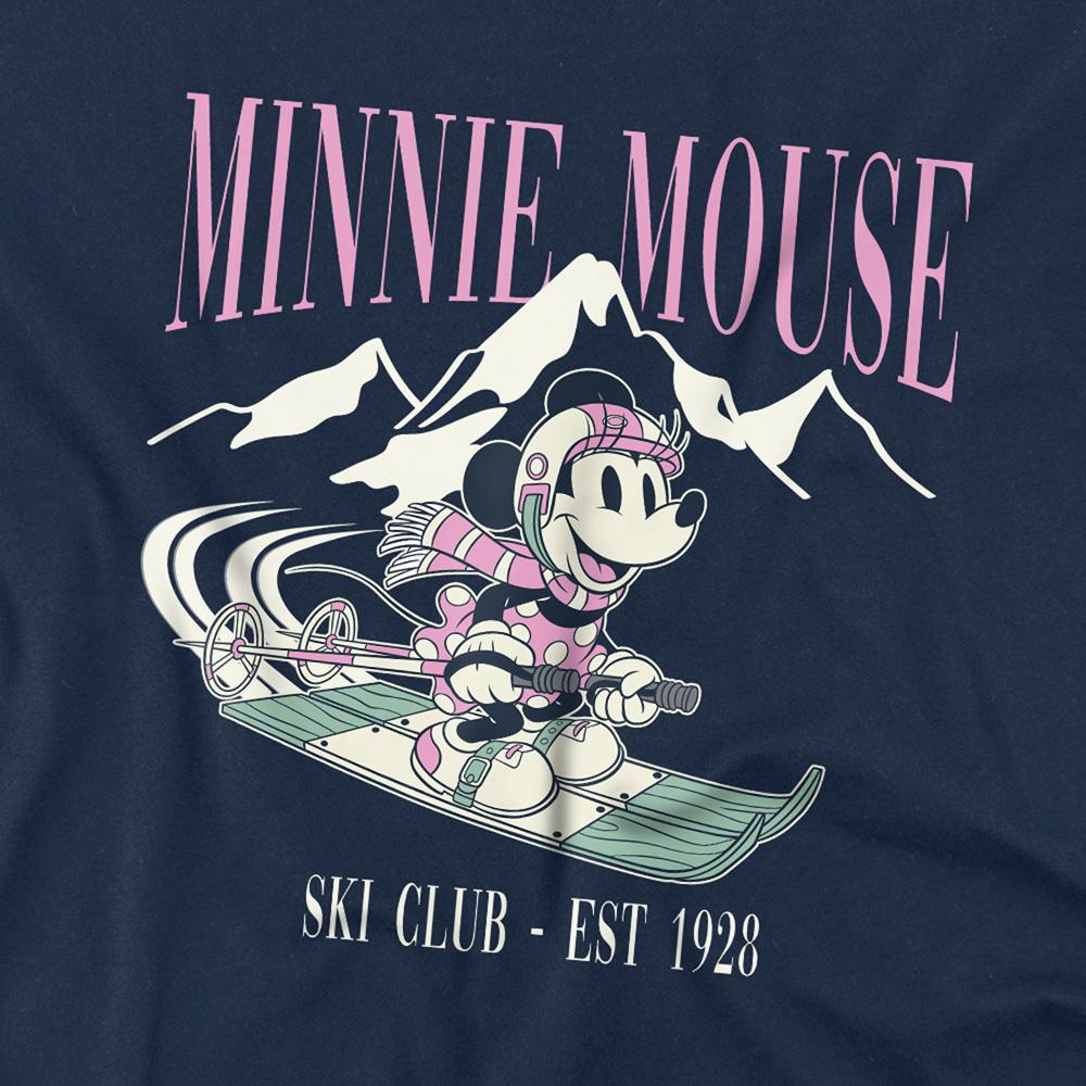 Navy - Back - Disney Childrens-Kids Ski Club Minnie Mouse T-Shirt
