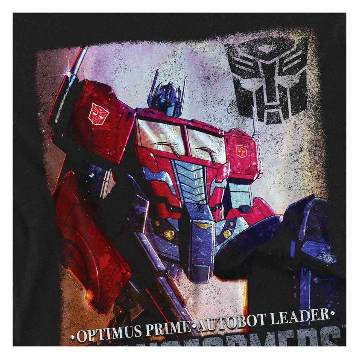 Black - Side - Transformers Unisex Adult Generations Optimus Prime Comic Cover Long-Sleeved T-Shirt