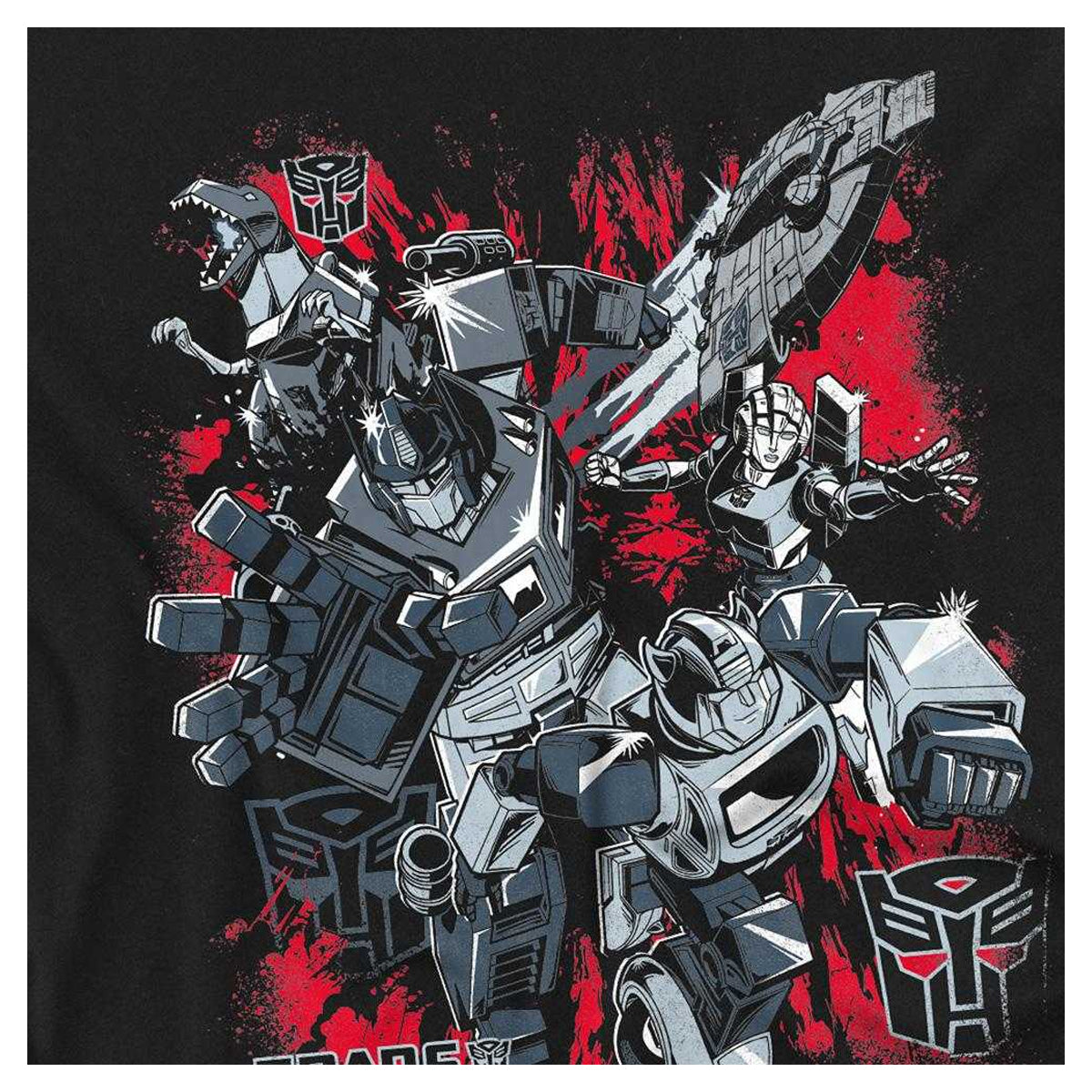 Black - Side - Transformers Unisex Adult Generations Autobots Roll Out And Protect Long-Sleeved T-Shirt