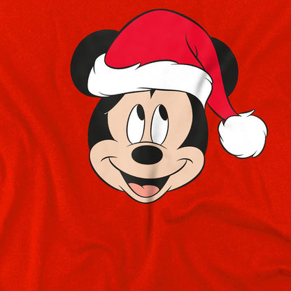 Red - Side - Disney Childrens-Kids Mickey Mouse Santa Hat Christmas Sweatshirt