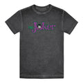 Vintage Black - Front - The Joker Mens Distressed Logo T-Shirt