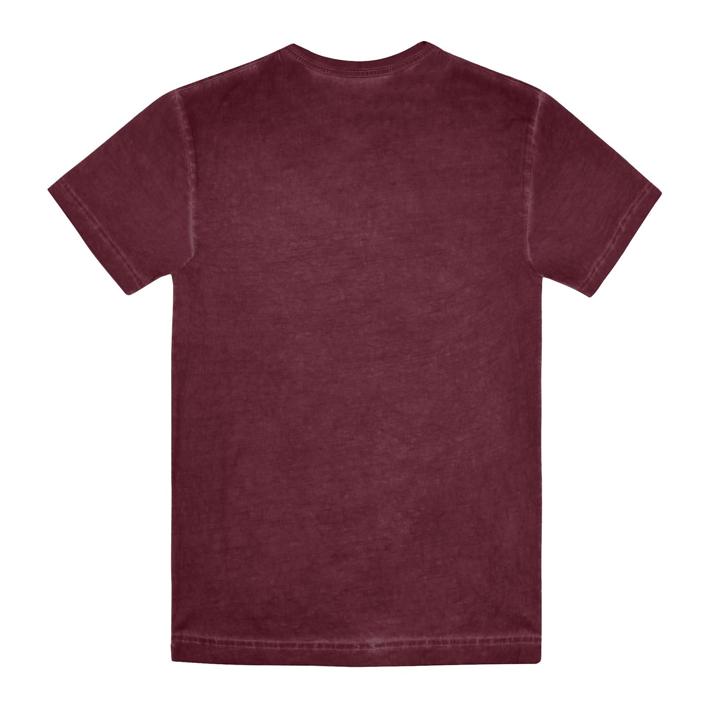 Vintage Wash Burgundy - Back - The Flash Mens Brushed Logo T-Shirt