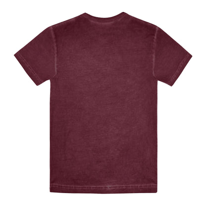 Vintage Wash Burgundy - Back - The Flash Mens Brushed Logo T-Shirt