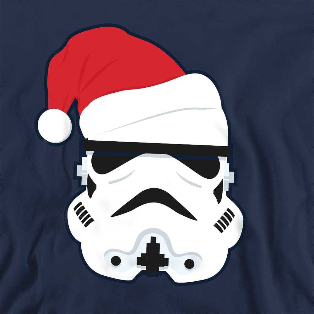 Navy - Side - Star Wars Unisex Adult Stormtrooper Santa Hat Christmas Sweatshirt