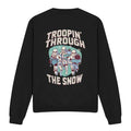 Black - Front - Star Wars Unisex Adult Troopin´ Through The Snow Sweatshirt