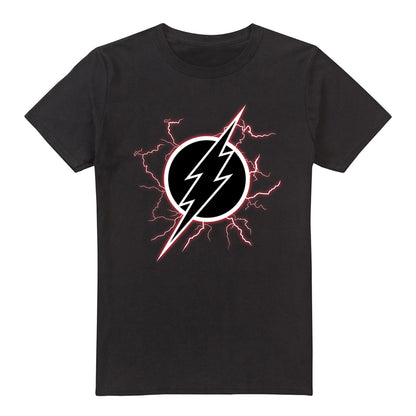 Black - Front - The Flash Mens Lightning Logo T-Shirt