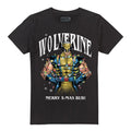 Black - Front - Wolverine Unisex Adult Merry Xmas Bub! T-Shirt