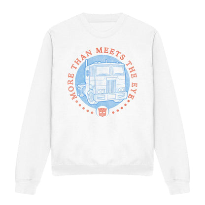 White - Front - Transformers Unisex Adult Generations More Than Meets The Eye Optimus Primal Truck Sweatshirt