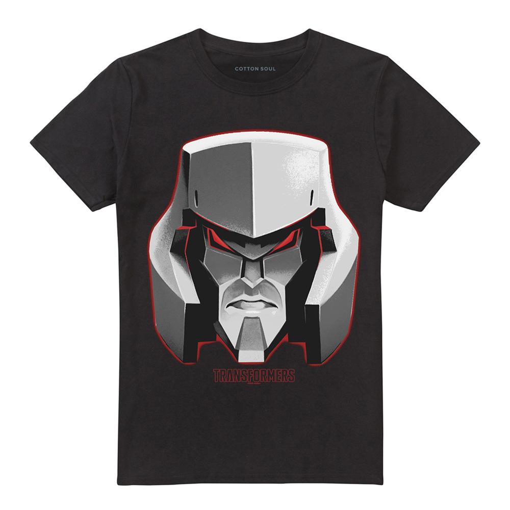 Black - Front - Transformers Unisex Adult Generations Megatron Face T-Shirt