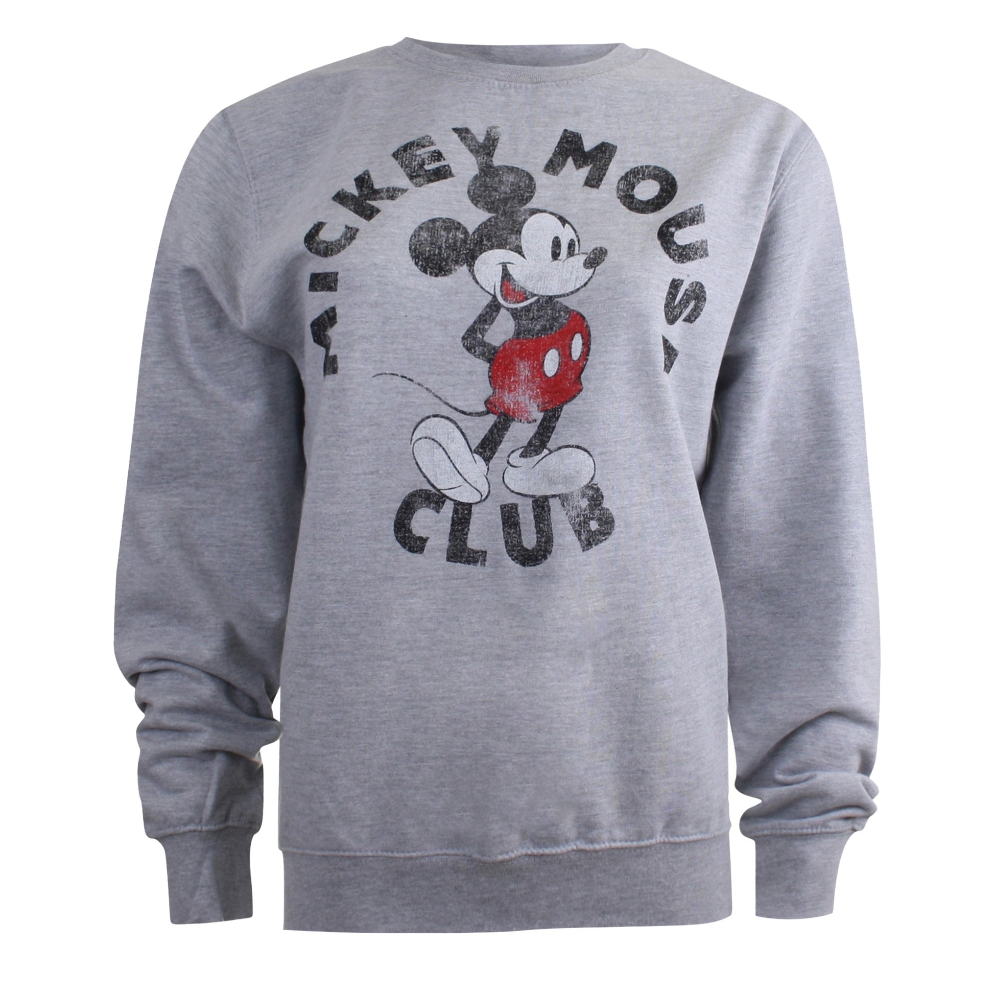 Sports Grey - Front - Disney Womens-Ladies Mickey Mouse Club Crew Neck Sweatshirt