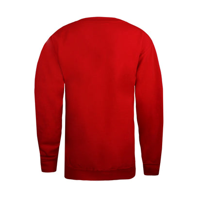 Red - Back - Disney Womens-Ladies Mickey Mouse Sketch Crew Neck Sweatshirt