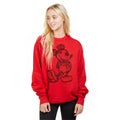 Red - Lifestyle - Disney Womens-Ladies Mickey Mouse Sketch Crew Neck Sweatshirt