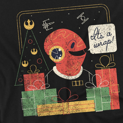 Black - Side - Star Wars Unisex Adult Wrap Trap Admiral Ackbar Retro Christmas T-Shirt
