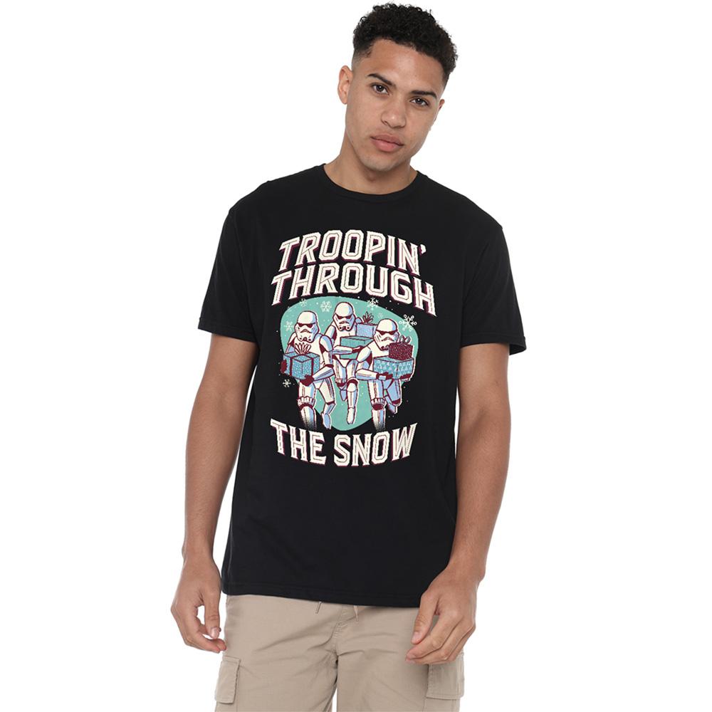 Black - Lifestyle - Star Wars Unisex Adult Troopin´ Through The Snow Stormtrooper T-Shirt