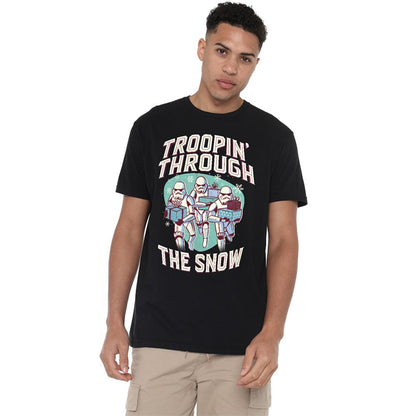 Black - Lifestyle - Star Wars Unisex Adult Troopin´ Through The Snow Stormtrooper T-Shirt