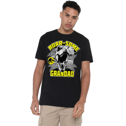 Black - Lifestyle - Jurassic Park Unisex Adult Roarsome Grandad T-Shirt