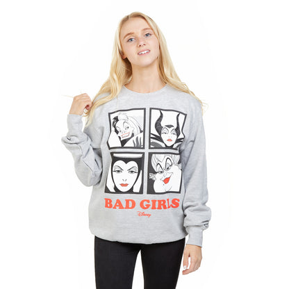Sports Grey - Pack Shot - Disney Womens-Ladies Bad Girls Crew Neck Sweatshirt