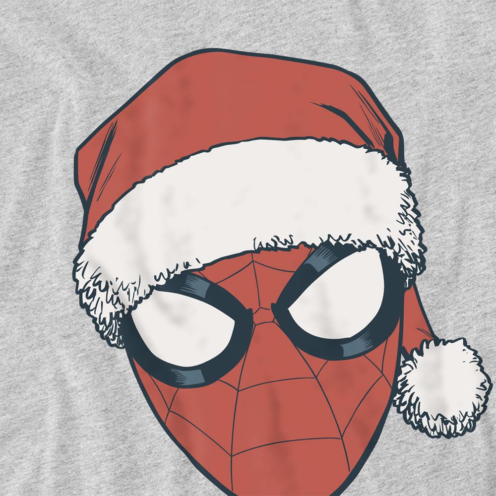 Athletic - Side - Spider-Man Unisex Adult Santa Hat Christmas T-Shirt