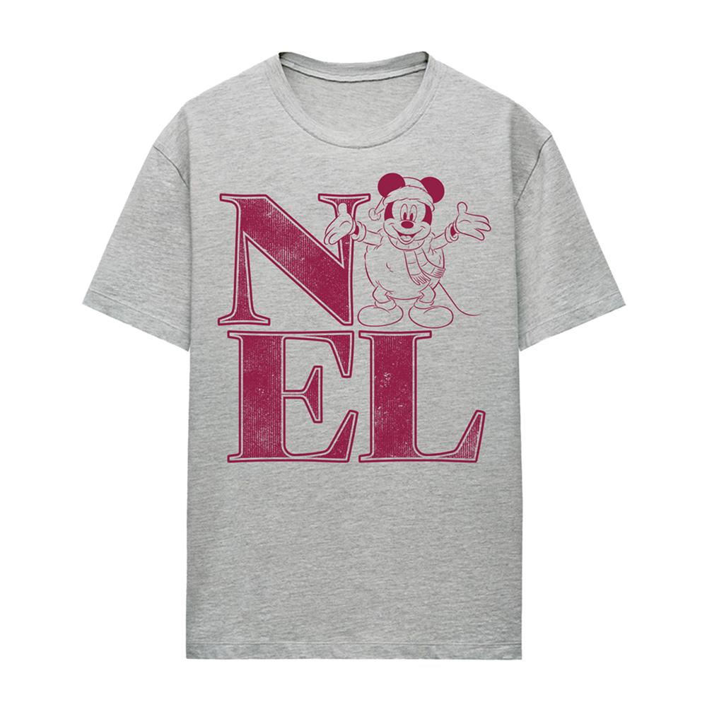 Athletic - Front - Disney Womens-Ladies Noel Mickey Mouse Snowball Heather Christmas T-Shirt
