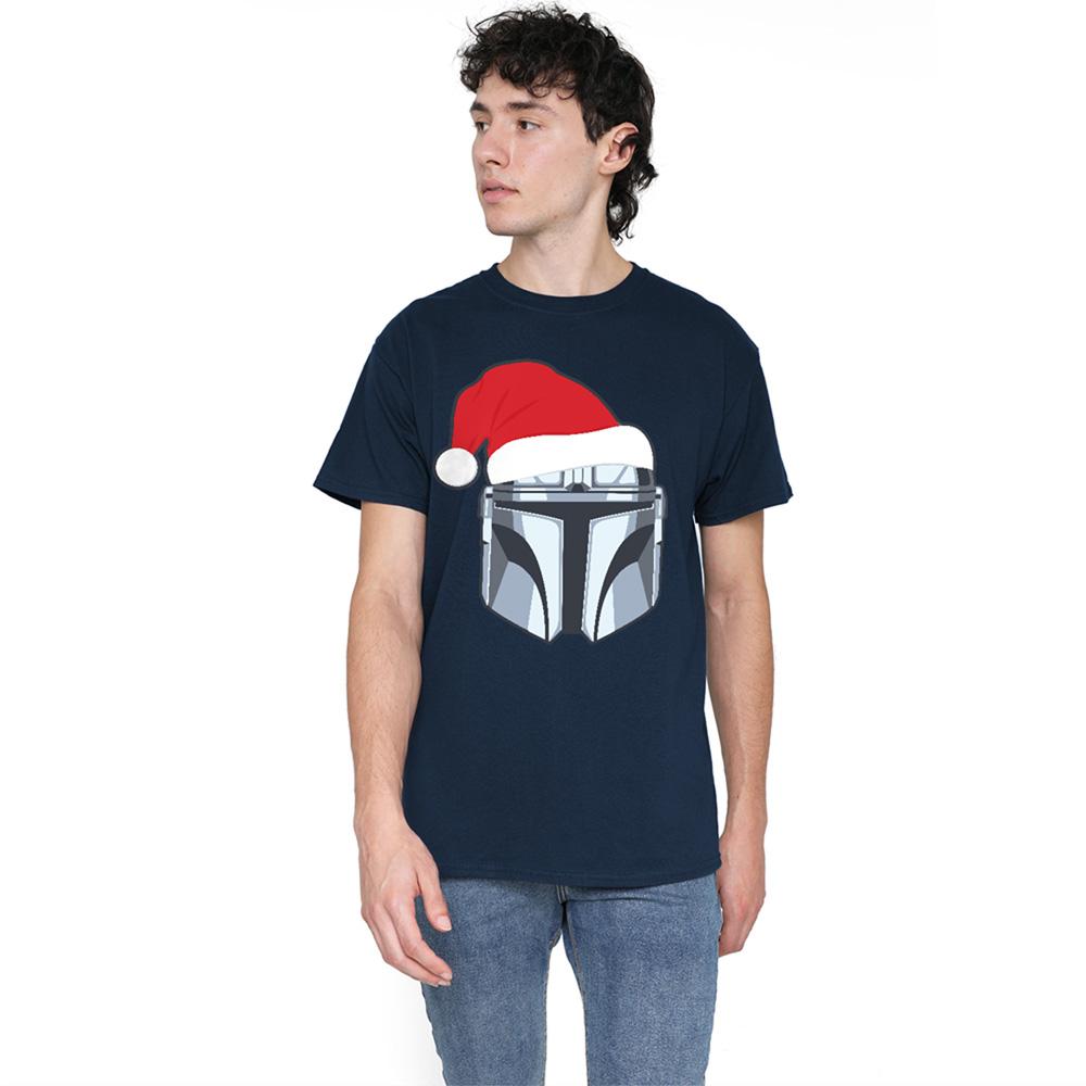 Navy - Lifestyle - Star Wars The Mandalorian Unisex Adult Mando Christmas T-Shirt