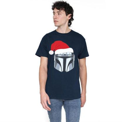Navy - Lifestyle - Star Wars The Mandalorian Unisex Adult Mando Christmas T-Shirt