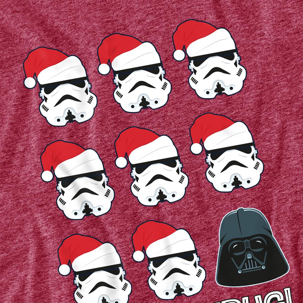 Red - Side - Star Wars Unisex Adult Empire Bah Humbug Polycotton T-Shirt