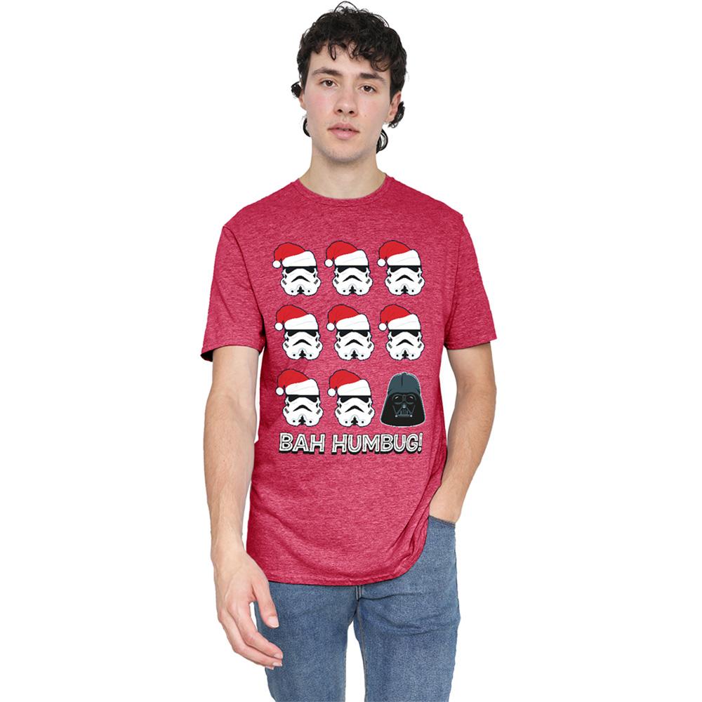 Red - Lifestyle - Star Wars Unisex Adult Empire Bah Humbug Polycotton T-Shirt