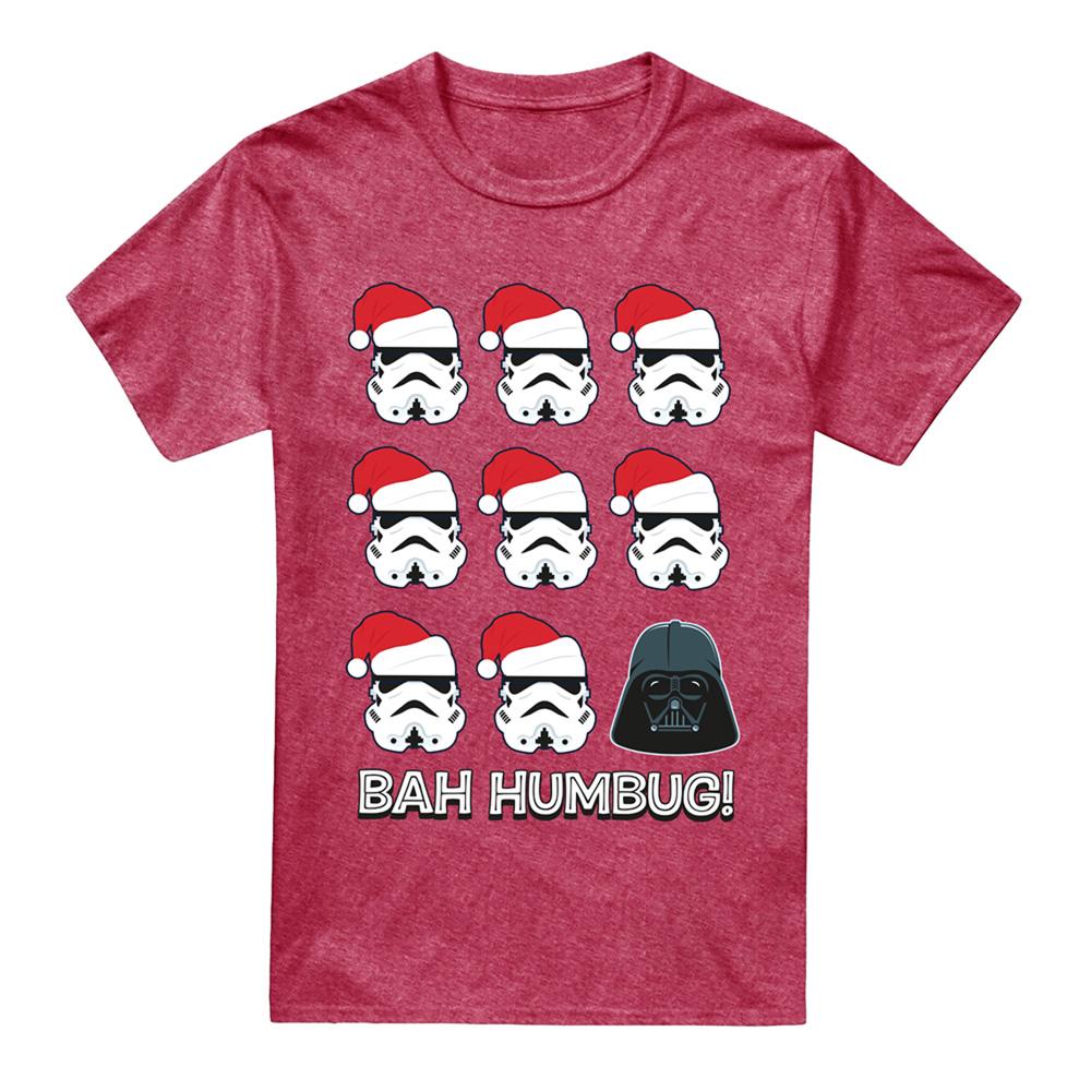 Red - Front - Star Wars Unisex Adult Empire Bah Humbug Polycotton T-Shirt