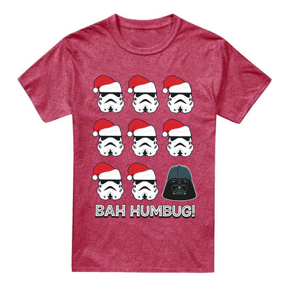Red - Front - Star Wars Unisex Adult Empire Bah Humbug Polycotton T-Shirt