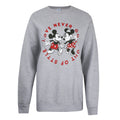 Heather Grey - Front - Disney Womens-Ladies Love Never Goes Out Of Style Crew Neck Sweatshirt