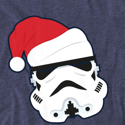 Navy - Side - Star Wars Unisex Adult Stormtrooper Santa Hat Christmas T-Shirt
