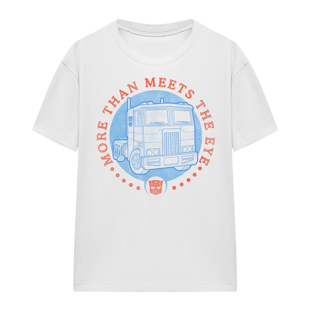 White - Front - Transformers Womens-Ladies Generations More Than Meets The Eye Optimus Prime Truck T-Shirt