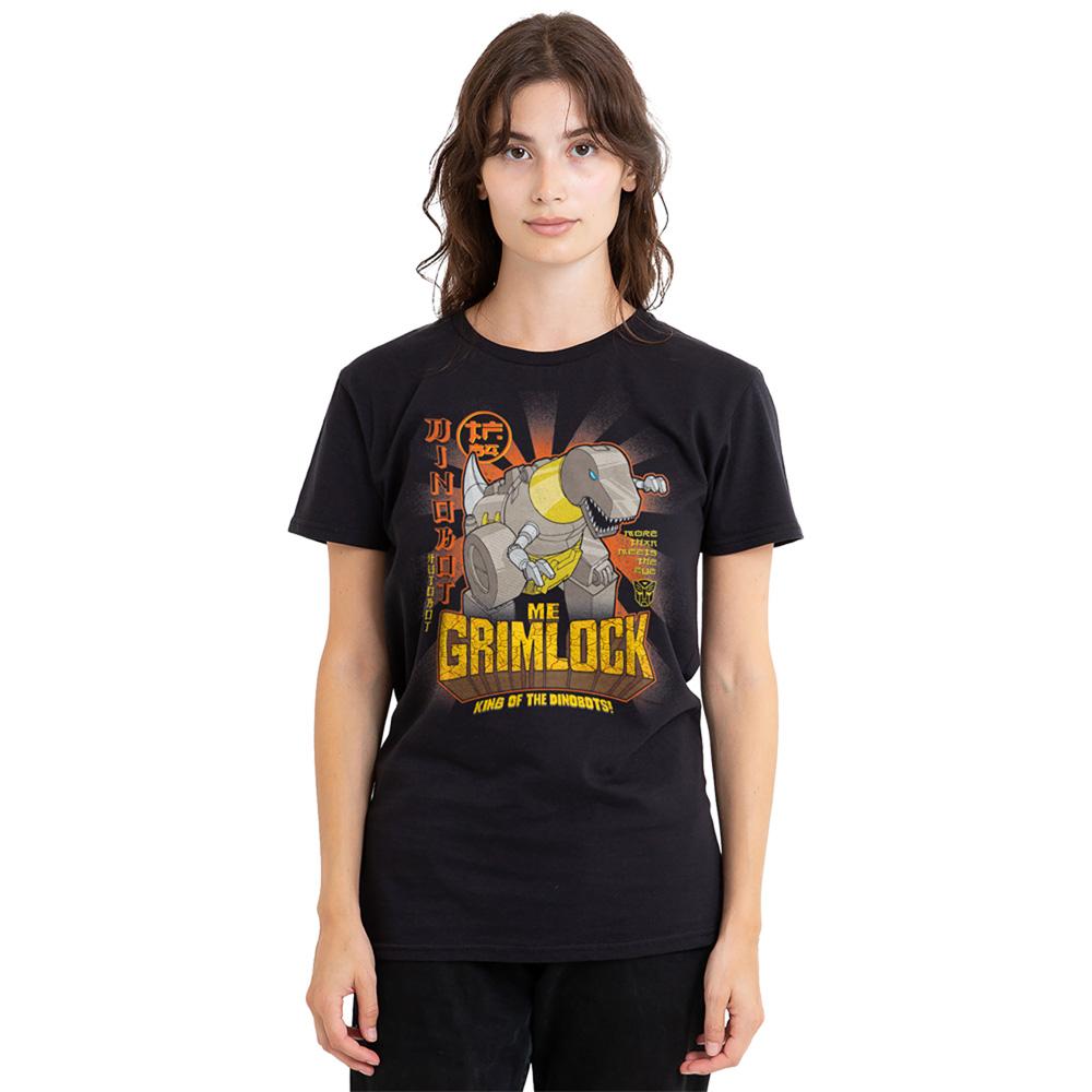 Black - Lifestyle - Transformers Womens-Ladies Generations Me Grimlock King Of The Dinobots T-Shirt