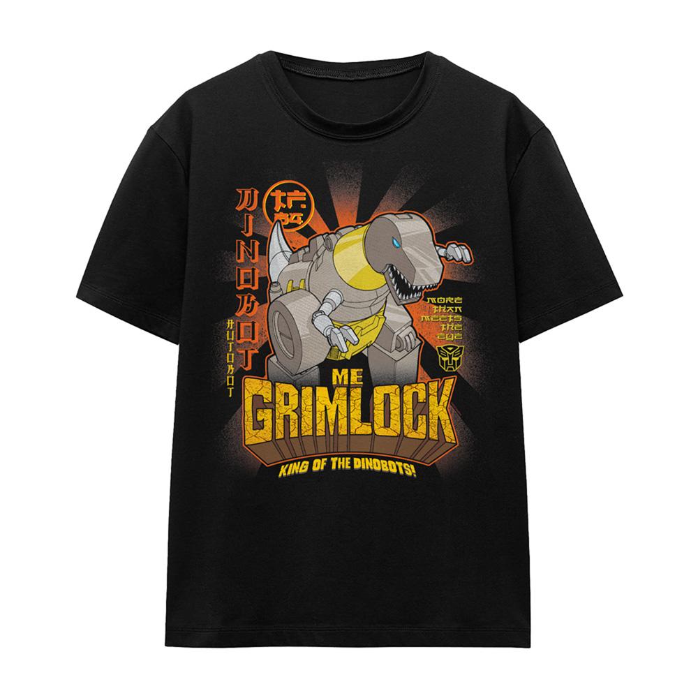 Black - Front - Transformers Womens-Ladies Generations Me Grimlock King Of The Dinobots T-Shirt