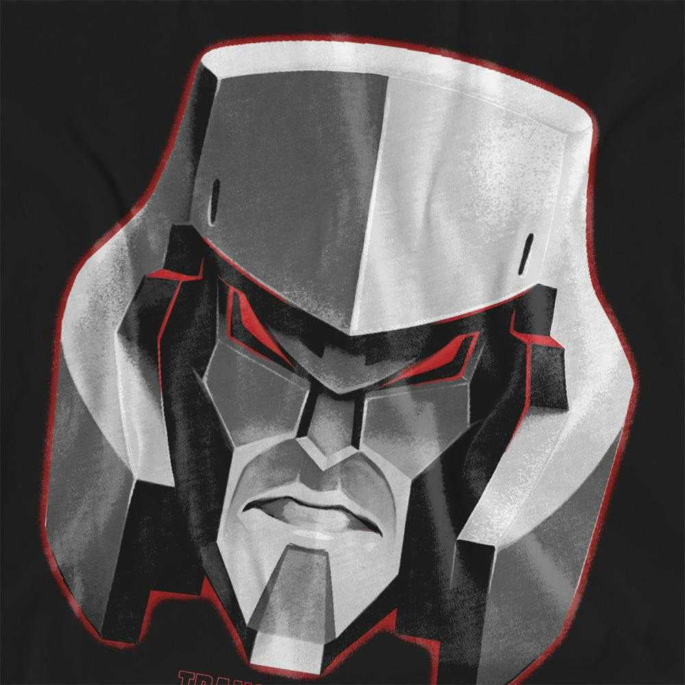 Black - Side - Transformers Womens-Ladies Megatron Big Face T-Shirt