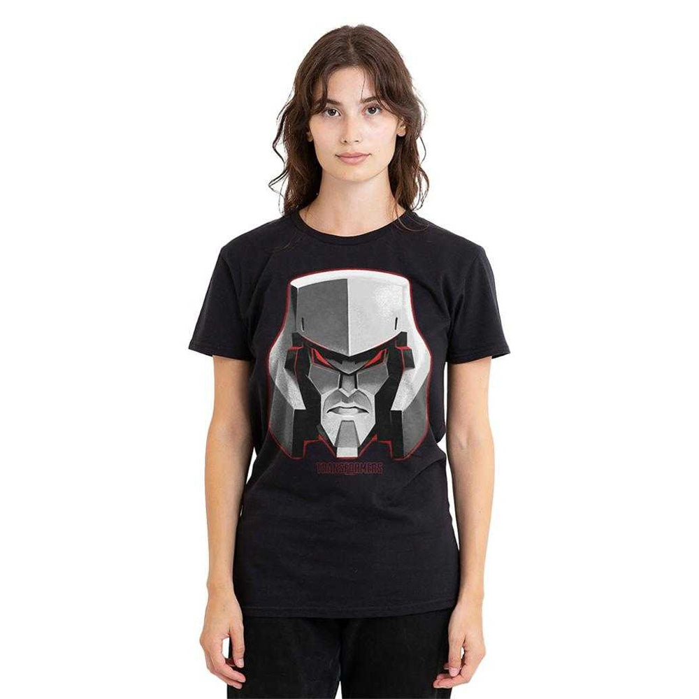Black - Lifestyle - Transformers Womens-Ladies Megatron Big Face T-Shirt
