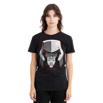 Black - Lifestyle - Transformers Womens-Ladies Megatron Big Face T-Shirt