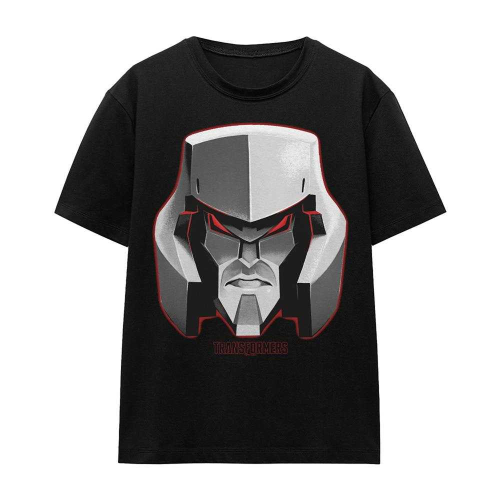 Black - Front - Transformers Womens-Ladies Megatron Big Face T-Shirt