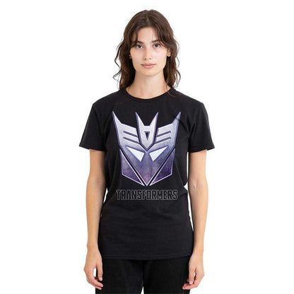 Black - Lifestyle - Transformers Womens-Ladies Generations Decepticon Steel Icon Logo T-Shirt