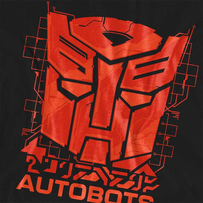 Black - Side - Transformers Womens-Ladies Generations Tech Autobot Icon Logo T-Shirt
