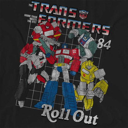 Black - Side - Transformers Womens-Ladies Roll Out T-Shirt