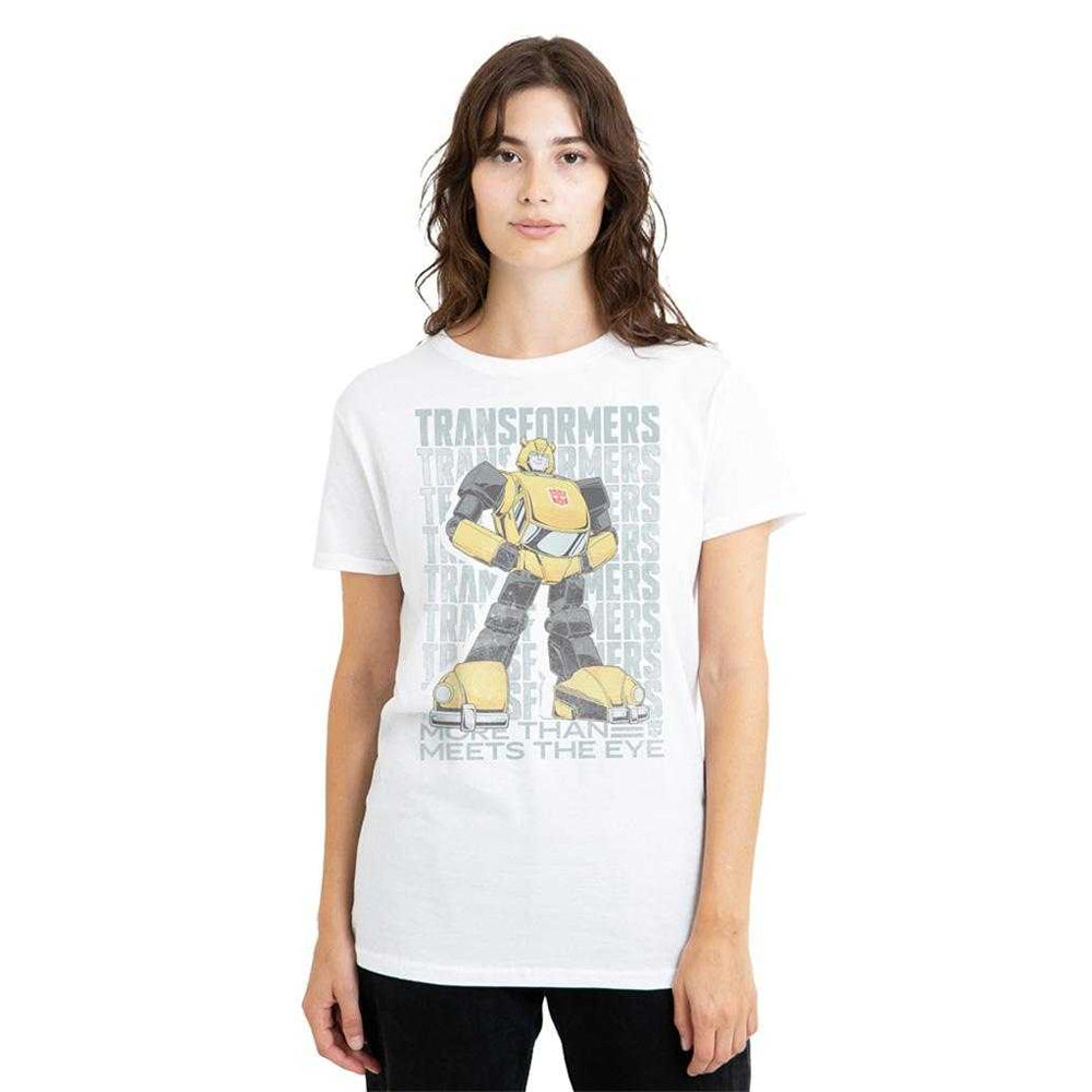 White - Lifestyle - Transformers Womens-Ladies Generations Autobot More Than Meets The Eye Bumblebee T-Shirt