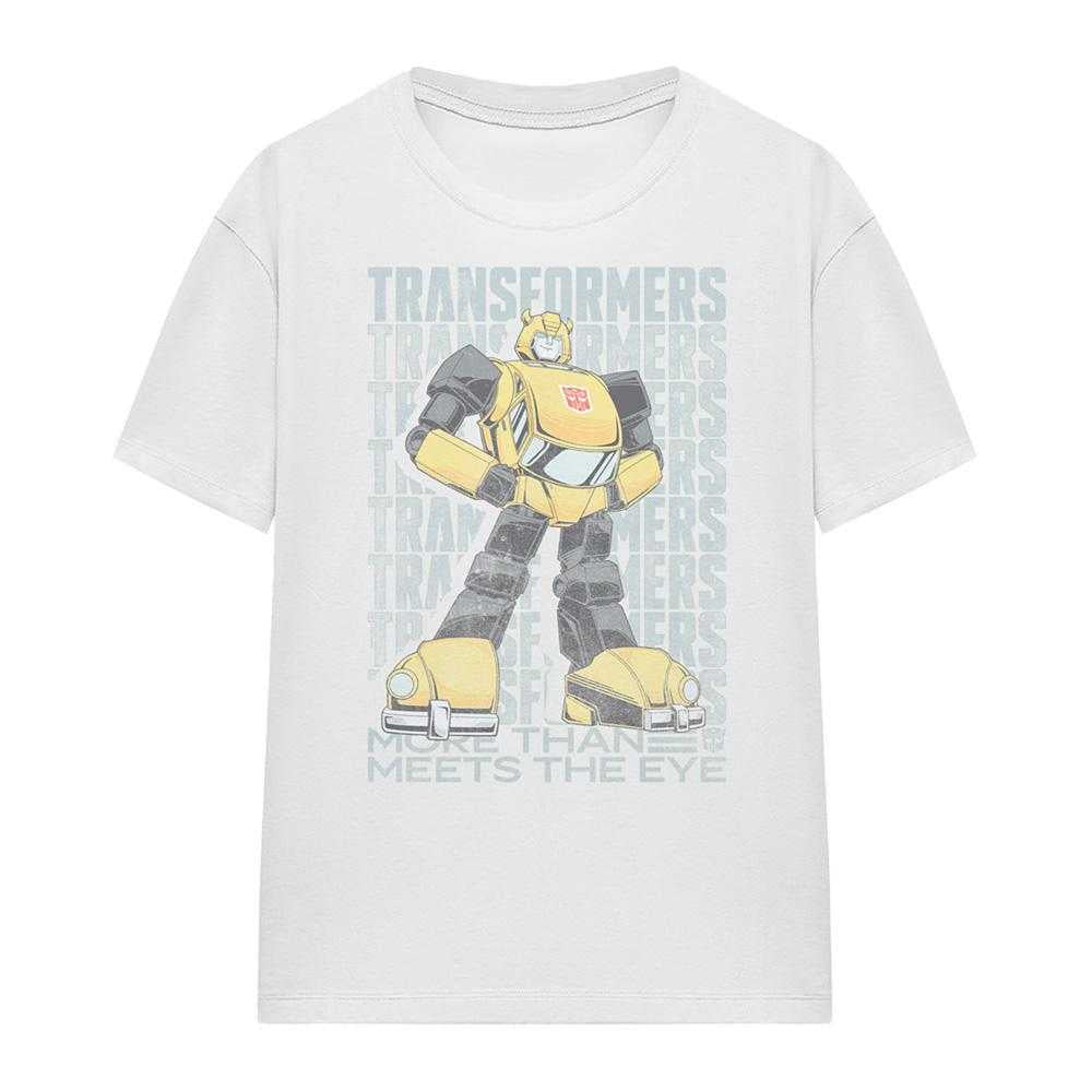 White - Front - Transformers Womens-Ladies Generations Autobot More Than Meets The Eye Bumblebee T-Shirt