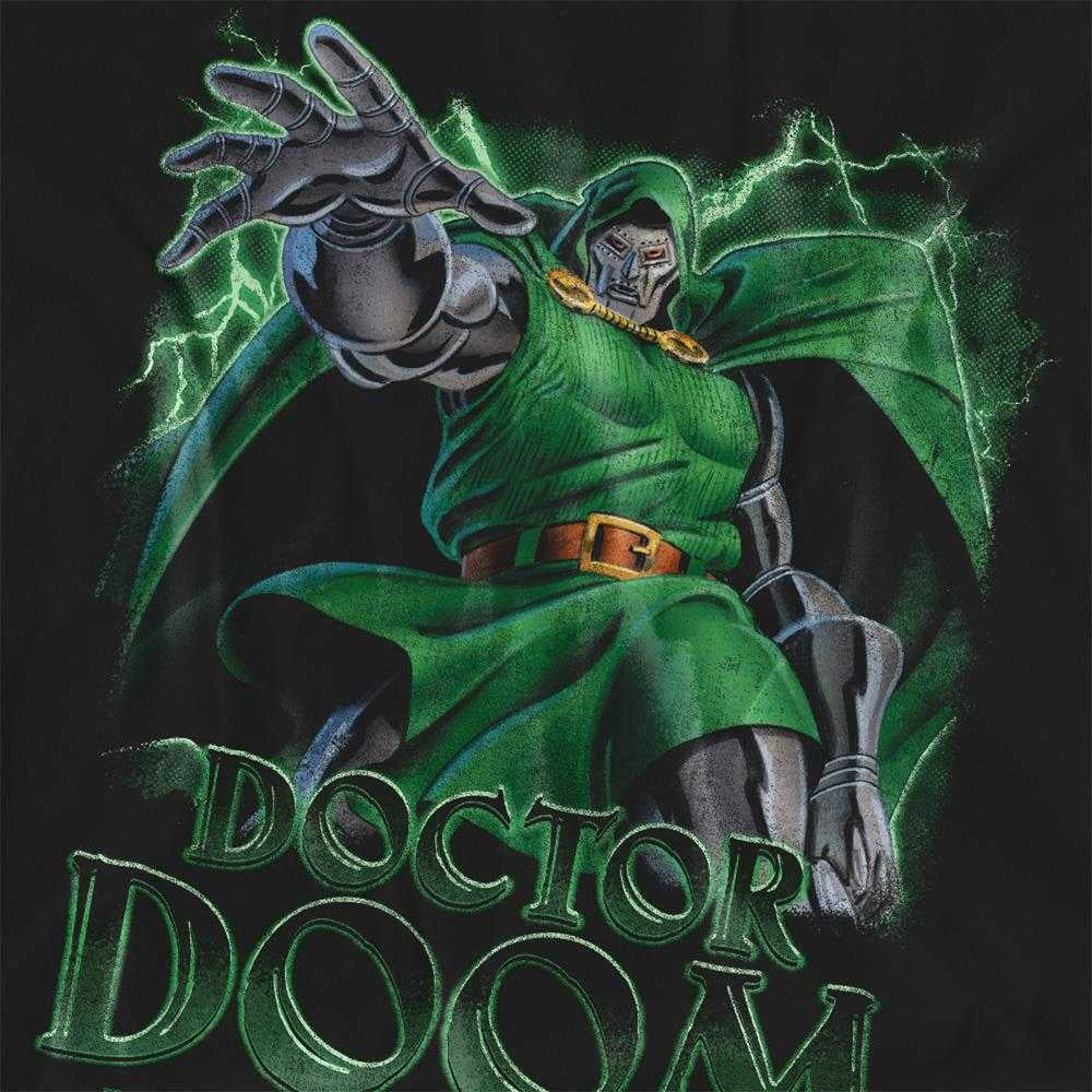 Black - Side - Marvel Womens-Ladies Ruler Of Latveria Doctor Doom T-Shirt