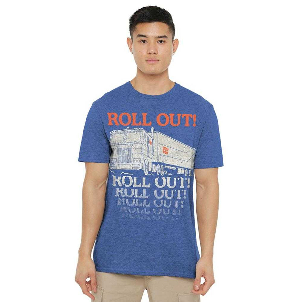 Royal Blue - Lifestyle - Transformers Unisex Adult Roll Out Optimus Prime Truck T-Shirt