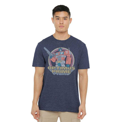 Navy - Lifestyle - Transformers Unisex Adult Generations Flea Market Heroic Autobot Optimus Prime T-Shirt